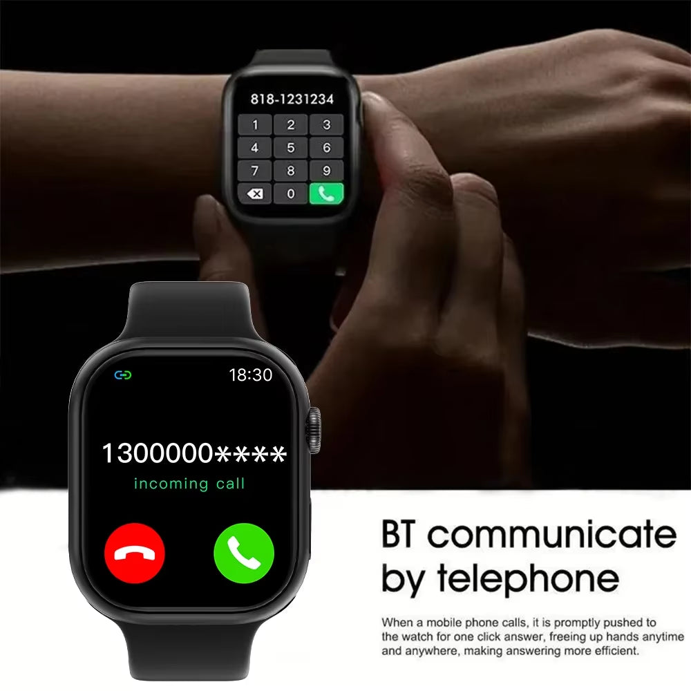 2025 New Smartwatch for Men Android IOS Phone 1.73" Screen Bluetooth Call Blood Oxygen Pressure Monitoring Smart Watch Women
