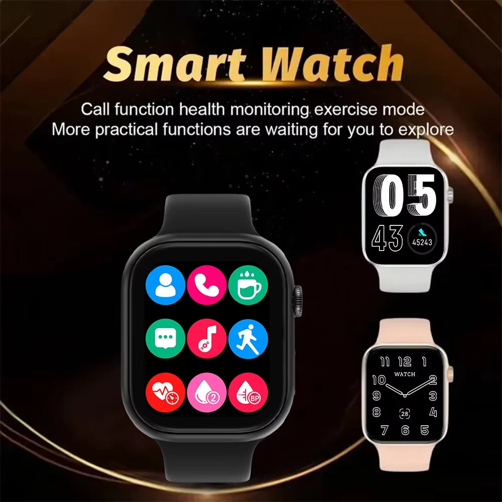 2025 New Smartwatch for Men Android IOS Phone 1.73" Screen Bluetooth Call Blood Oxygen Pressure Monitoring Smart Watch Women