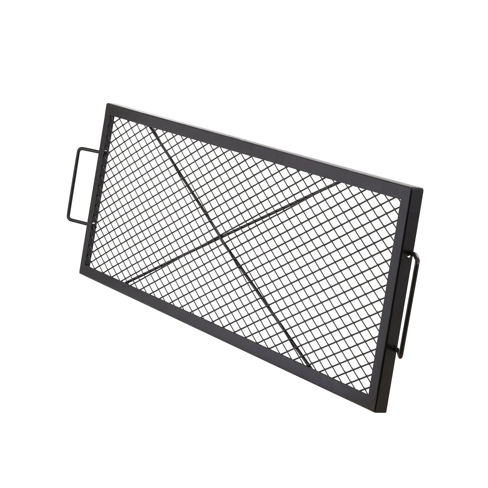44 Inch Black Rectangle Cooking Grate, Heavy Duty Steel Campfire Bbq Grill Grid